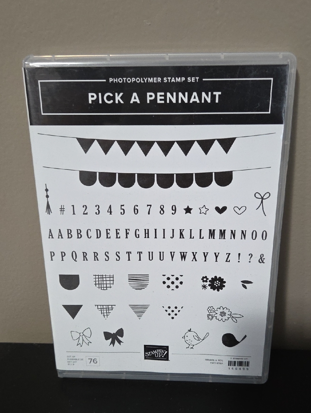 Pick a Pennant Clear Cling mount stamp set